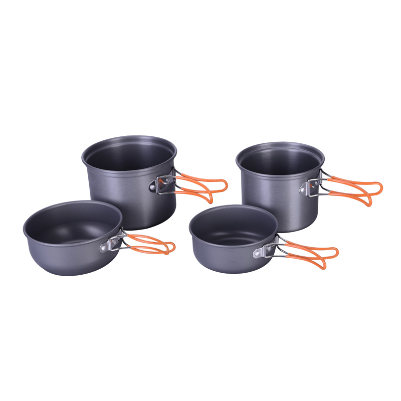 Mga Camping Cookware Set na may mga Kawali at Kaldero